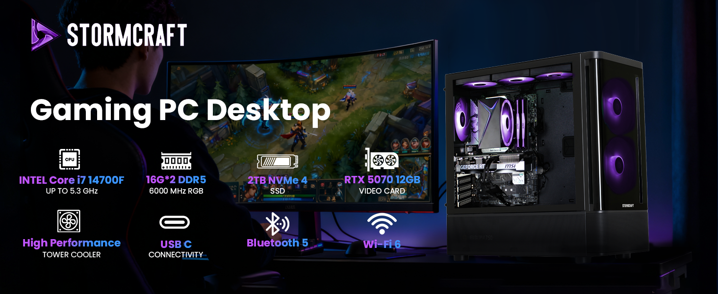 Skyhawk Pro SP1470FCC-570W1 Gaming Desktop A+ banner 1