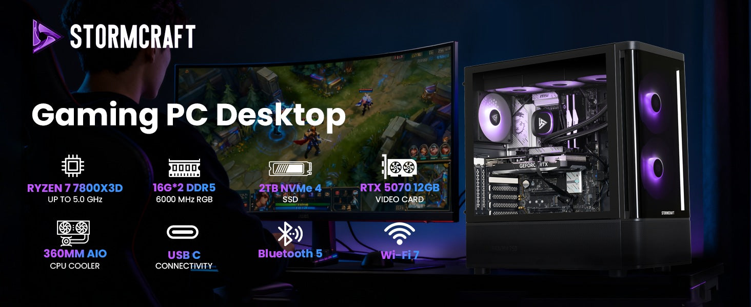 Skyhawk Pro SP780XDCC-570W1 Gaming Desktop A+ banner 1