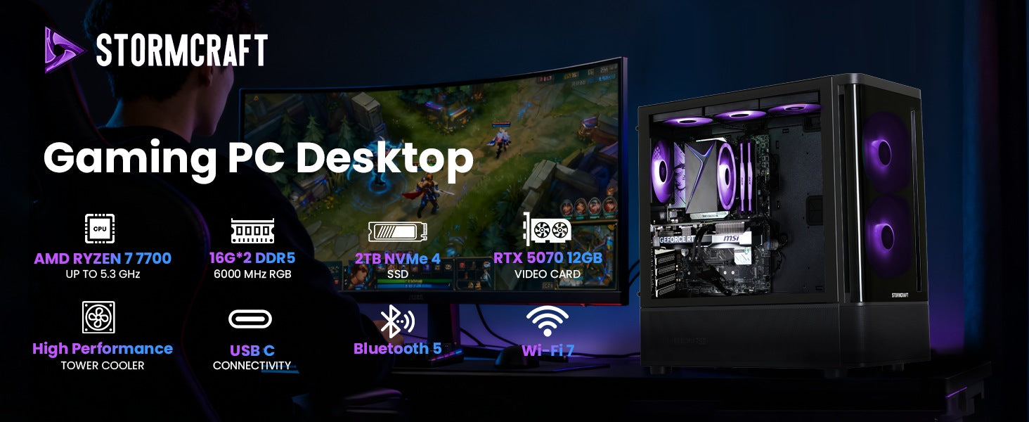 Skyhawk Pro SP77000CC-570W1 Gaming Desktop A+ banner 1