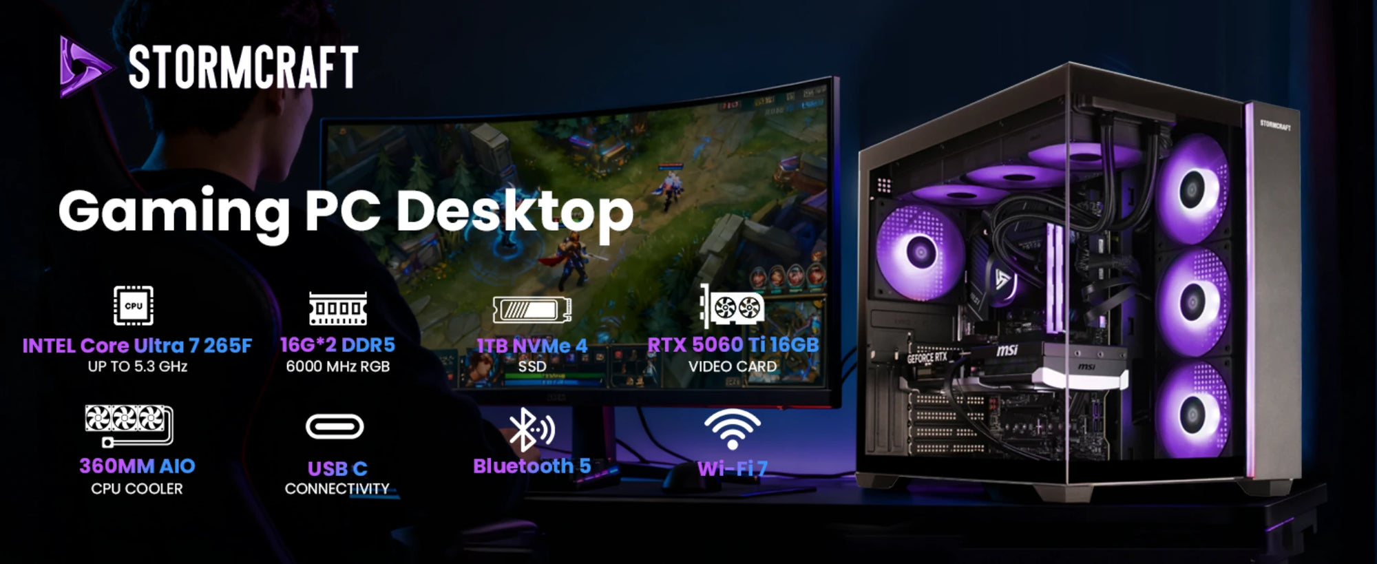 Falcon FA265F0CB-56VW1 Gaming Desktop A+ banner 1